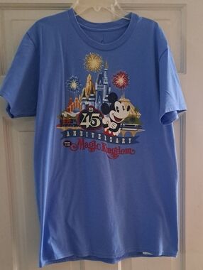 Disney Light Blue Mickey 45th Anniversary Magic Kingdom Tee